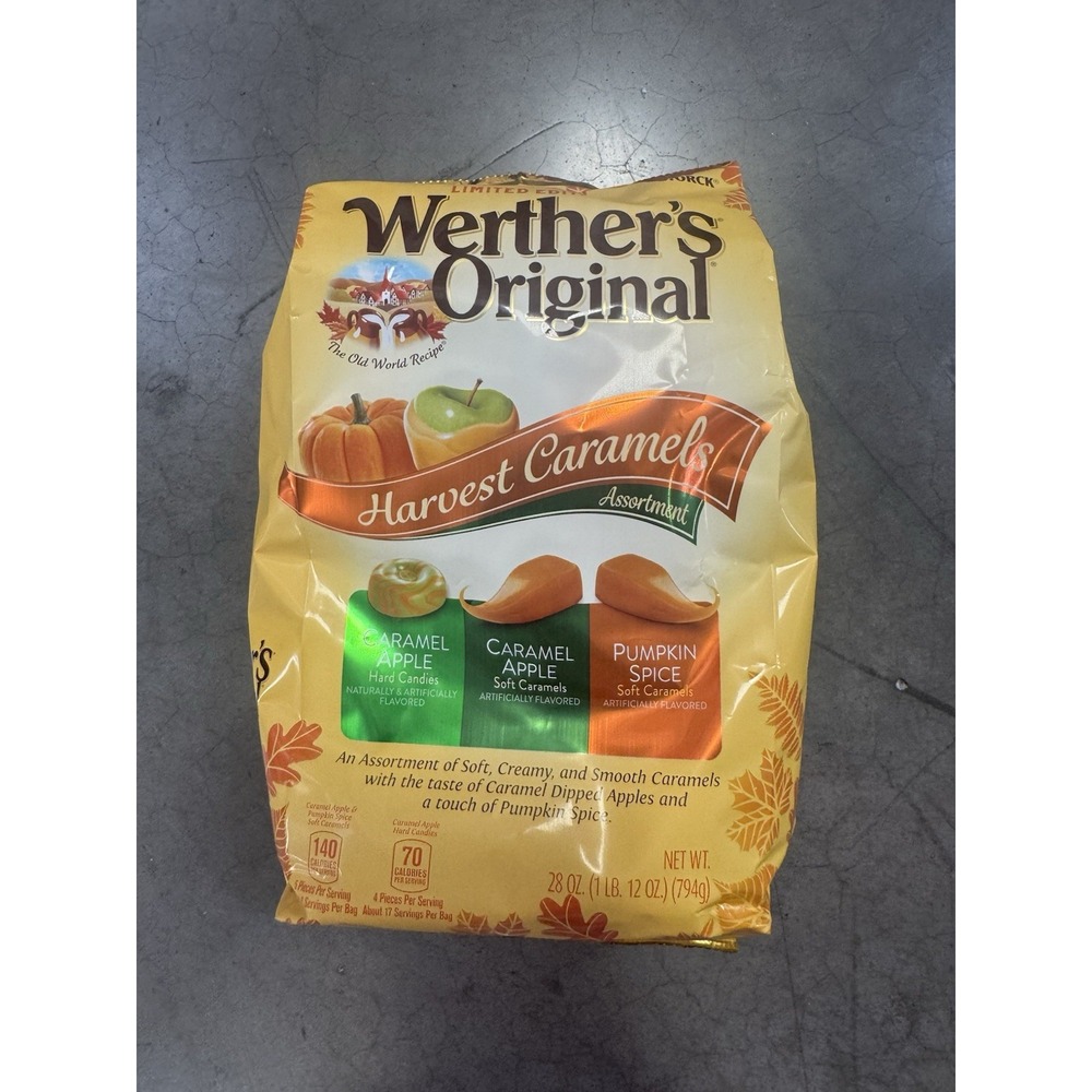 Limited Edition Werther's‎ Harvest Carmels Carmel Apple Pumpkin Spice 28oz